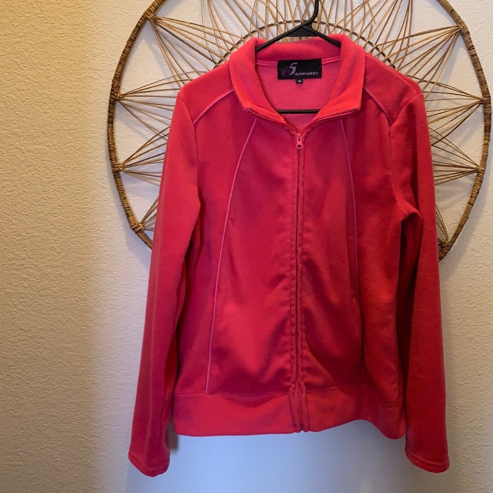 i5 Apparel Pink Fleece Jacket  Women's XL